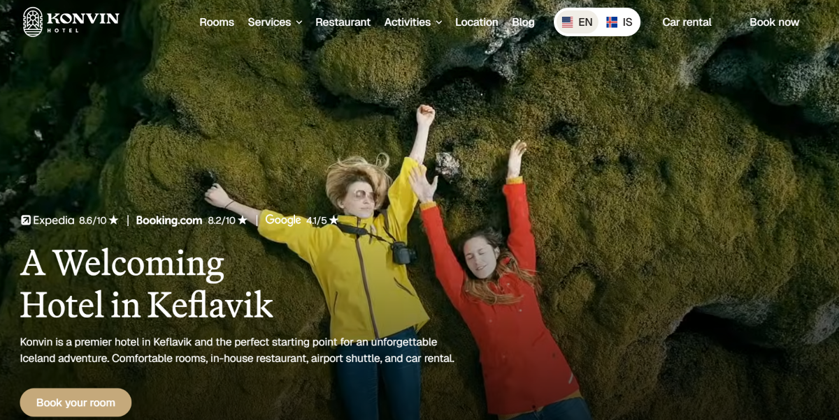 Ný og endurbætt heimasíða Konvin Hotel